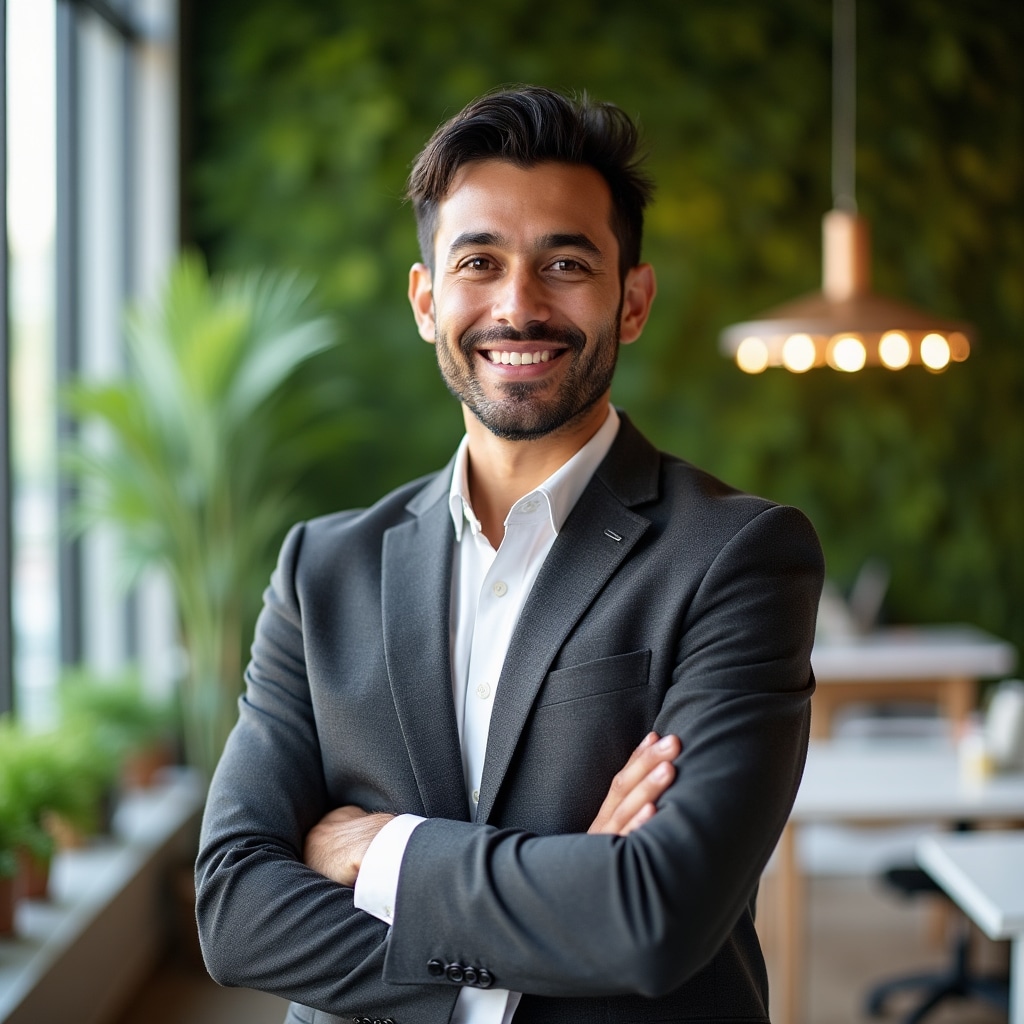 Professional team member in modern office environment